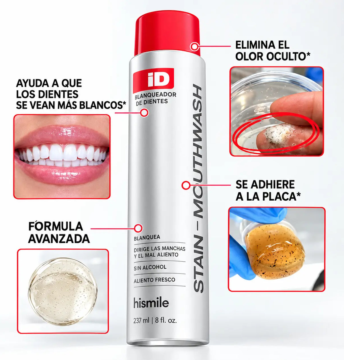 Hismile - Enjuague Bucal iD Stain