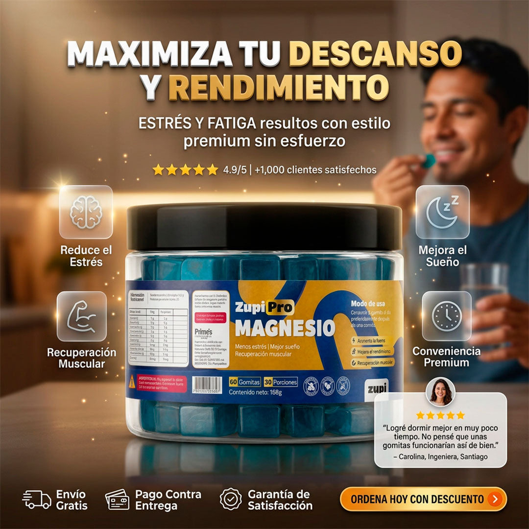 Zupi Pro Magnesio — Gomitas para Dormir Profundo y Reducir el Estrés