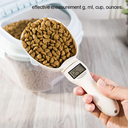 Smart Pet Food Measuring Scoop — Digital Scale for Precise Feeding (g, ml, cup, oz)
