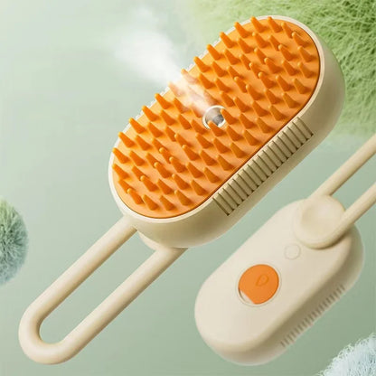 3-in-1 Pet Steam Grooming Brush
